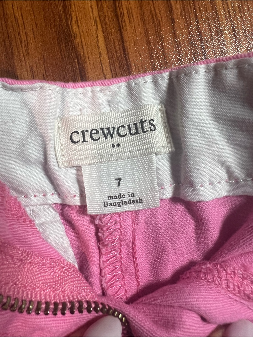 Crewcuts Pink Scallop-Hem Kids Shorts - Picture 3 of 6